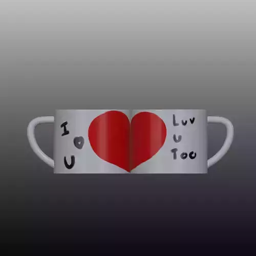 Coffee cups Low-poly 3D model