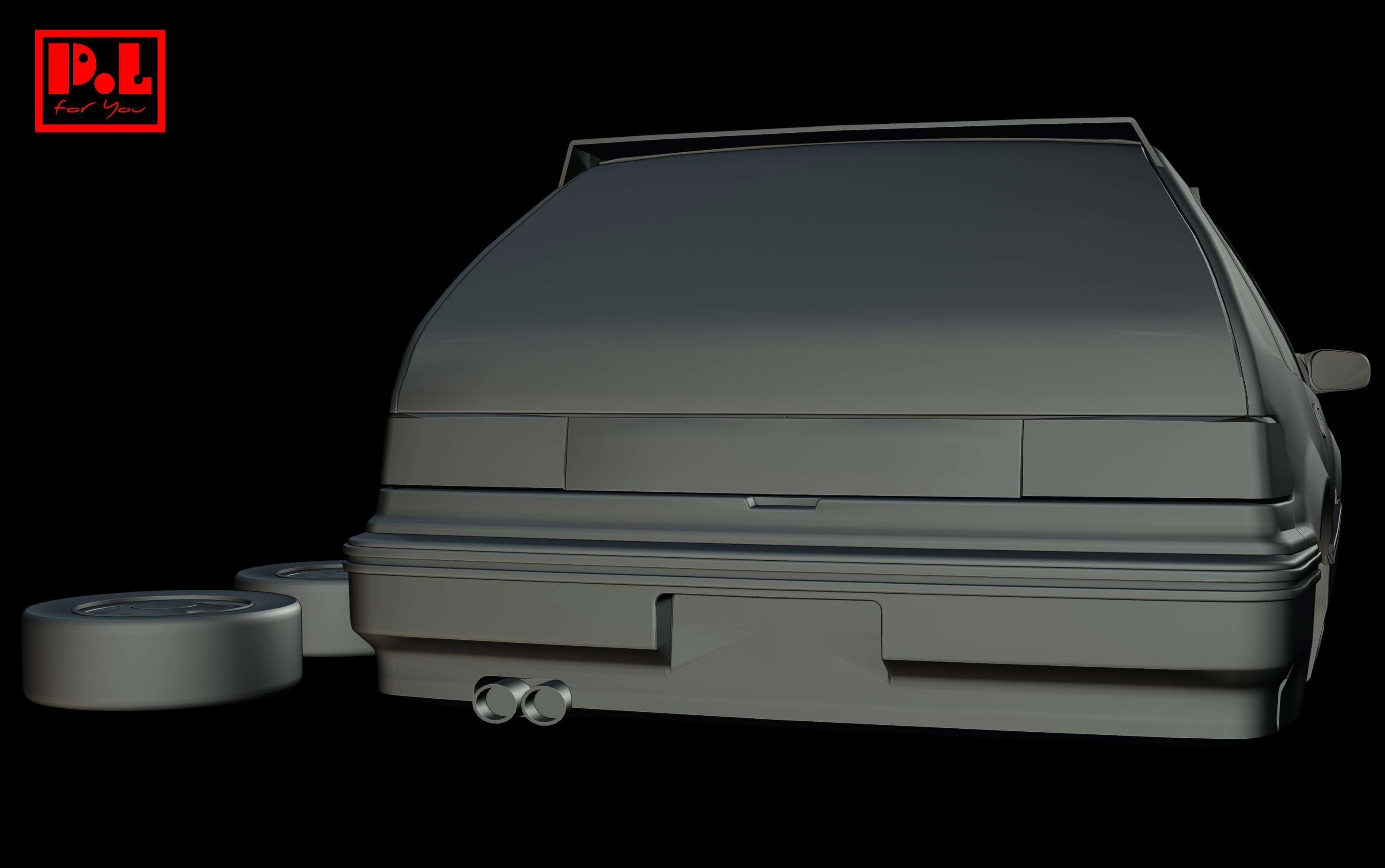 Honda Civic 4th Gen EF9 Hatchback 1988-1991 3D print model_3