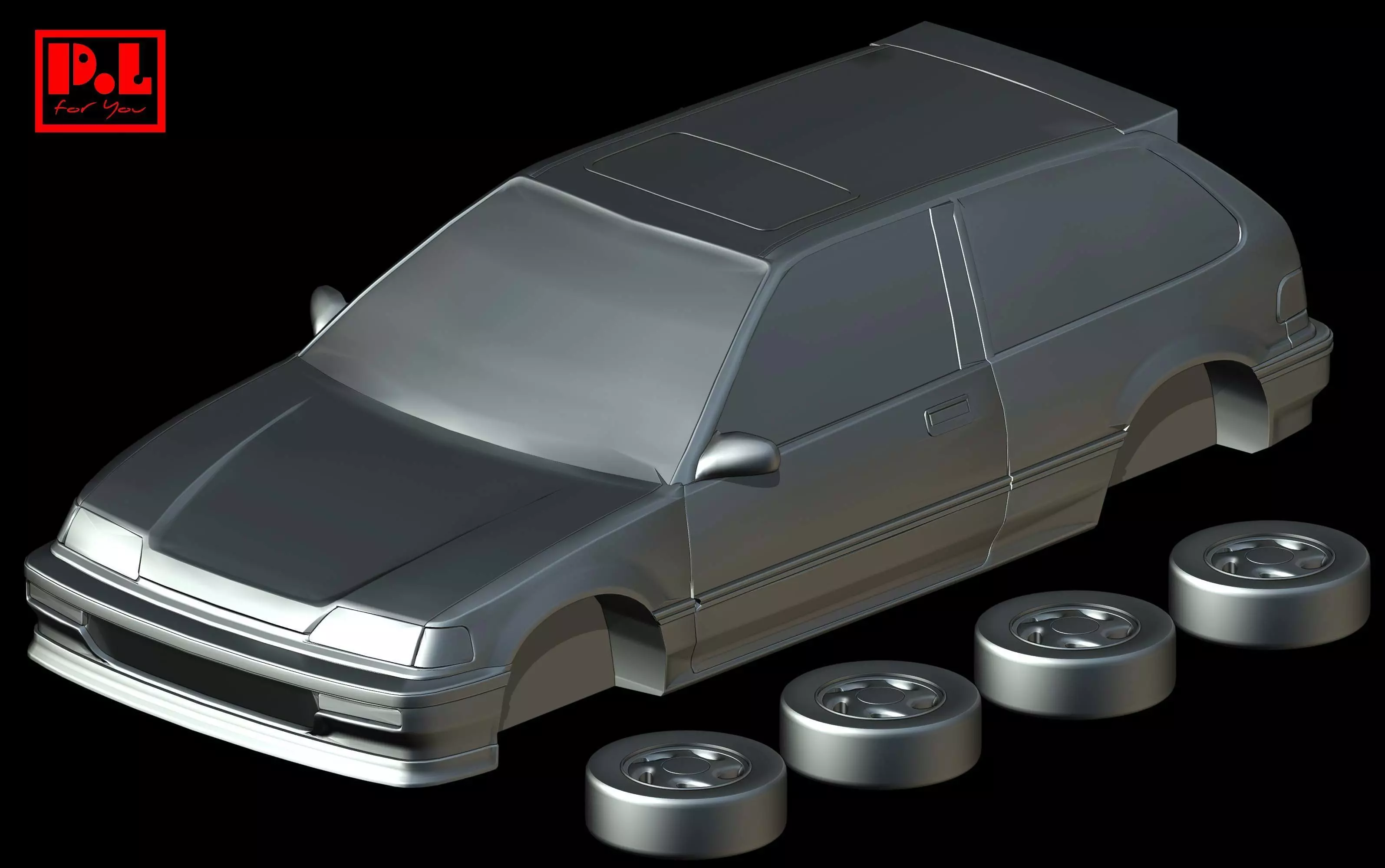 Honda Civic 4th Gen EF9 Hatchback 1988-1991 3D print model_0