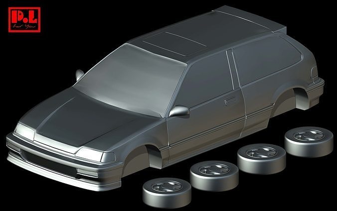 Honda Civic 4th Gen EF9 Hatchback 1988-1991 3D print model