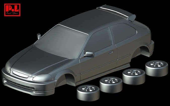 Honda Civic Type R 1st Gen EK9 1997-2000 3D print model