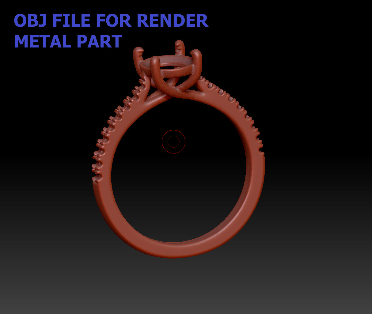 9x7 Oval Stone Trellis Engagement Ring Pave Setting 3dmodel 3D print model_10