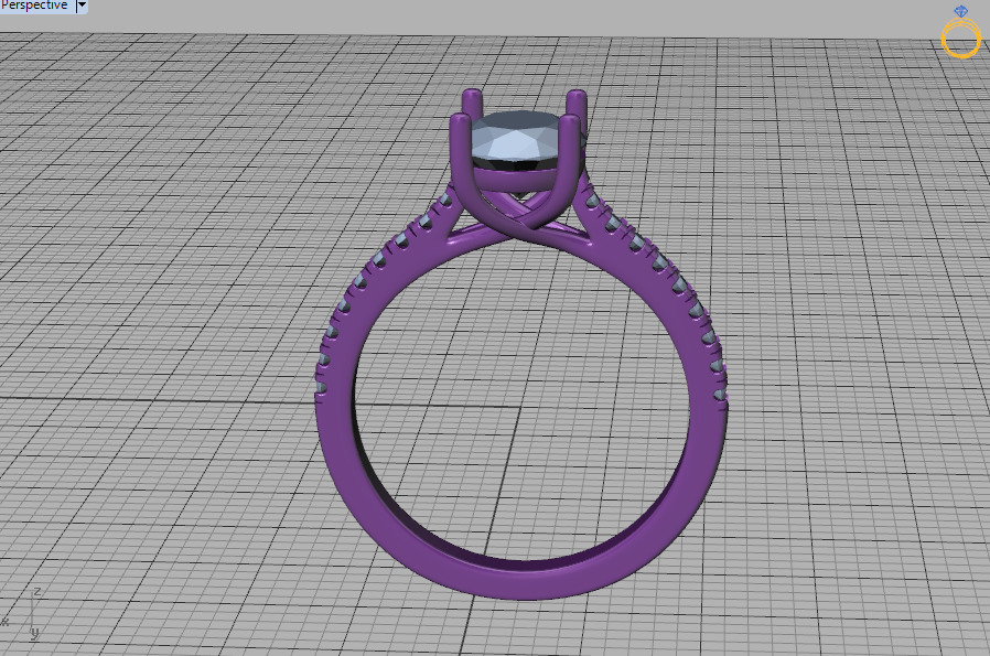 9x7 Oval Stone Trellis Engagement Ring Pave Setting 3dmodel 3D print model_45