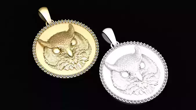 OWL FACES PENDANT 
