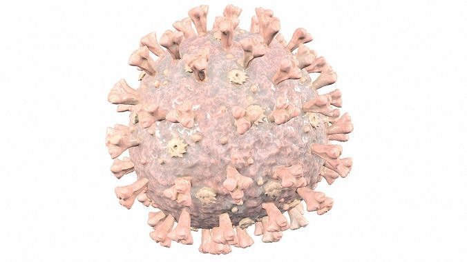 Corona Virus COVID 19 Low-poly 3D model