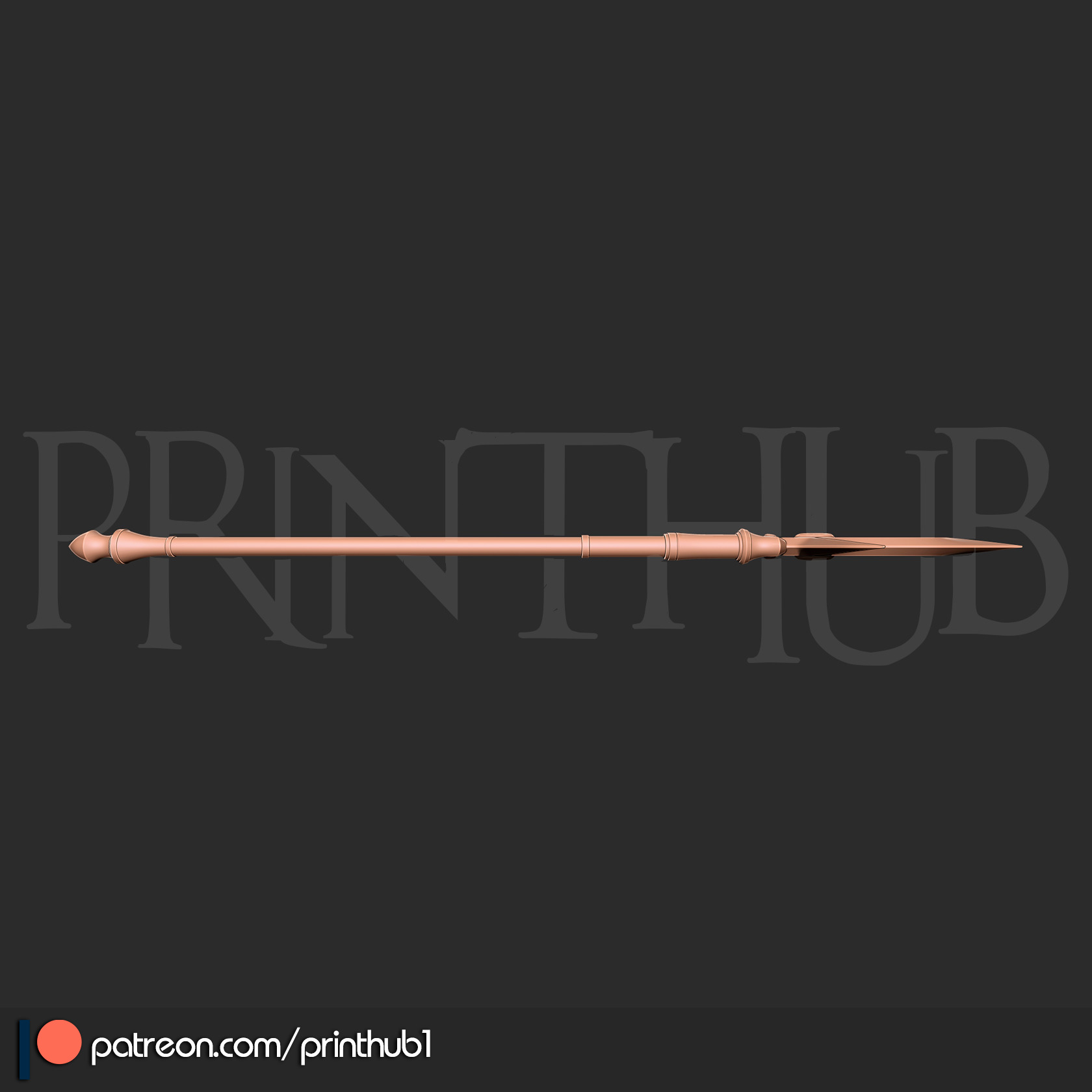 Hyoujin Yari Level 2 Onimusha 2 Inspired Ice Spear 3D Printable 3D print model_6