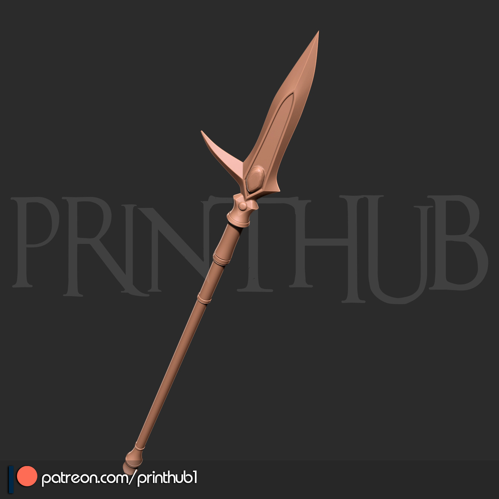 Hyoujin Yari Level 2 Onimusha 2 Inspired Ice Spear 3D Printable 3D print model_4