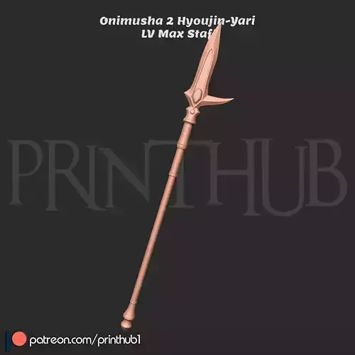 Hyoujin Yari Level 2 Onimusha 2 Inspired Ice Spear 3D Printable