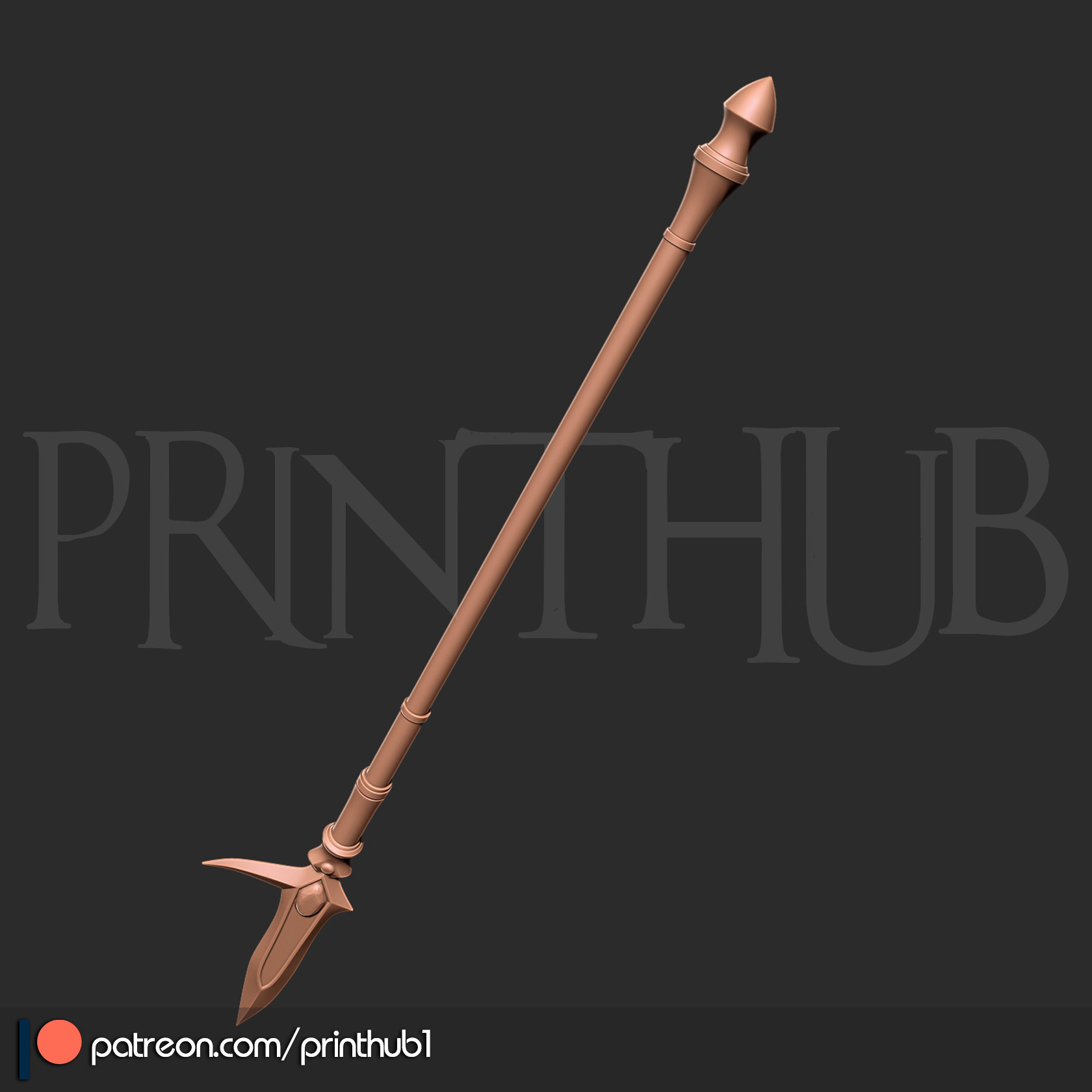 Hyoujin Yari Level 2 Onimusha 2 Inspired Ice Spear 3D Printable 3D print model_7
