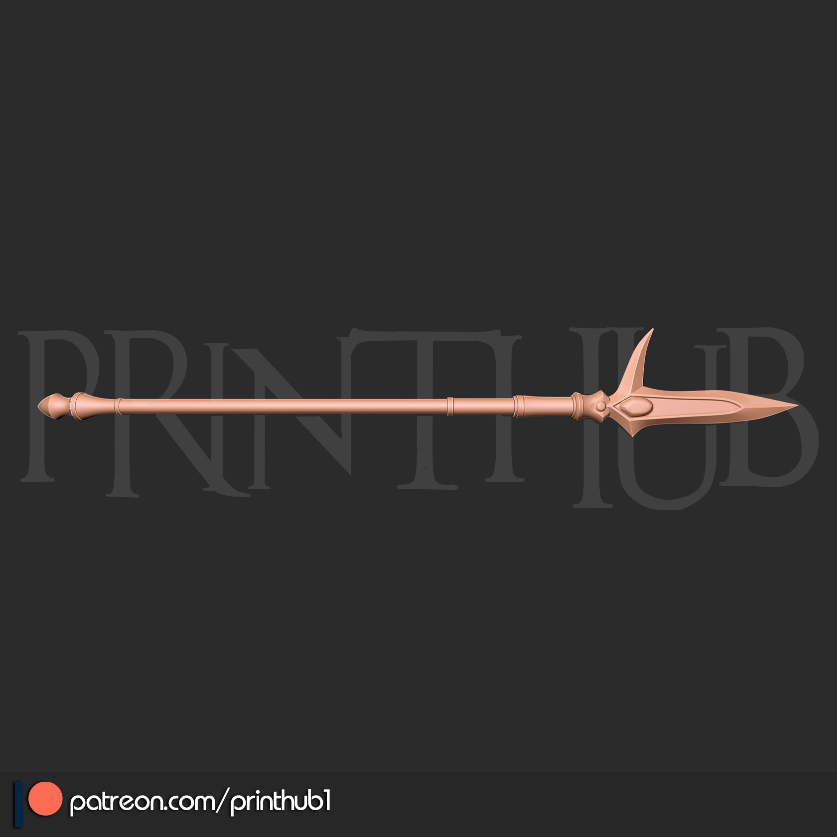 Hyoujin Yari Level 2 Onimusha 2 Inspired Ice Spear 3D Printable 3D print model_5