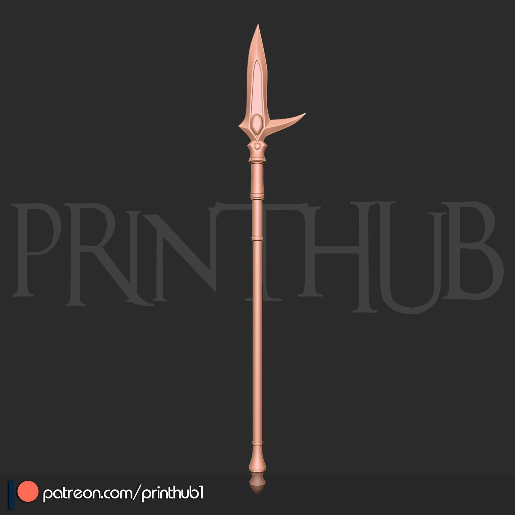 Hyoujin Yari Level 2 Onimusha 2 Inspired Ice Spear 3D Printable 3D print model_2