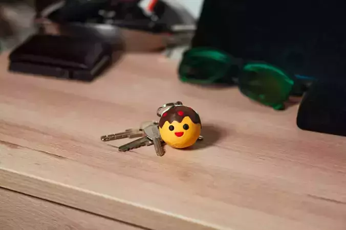 Takoyaki Keychain 3D print model