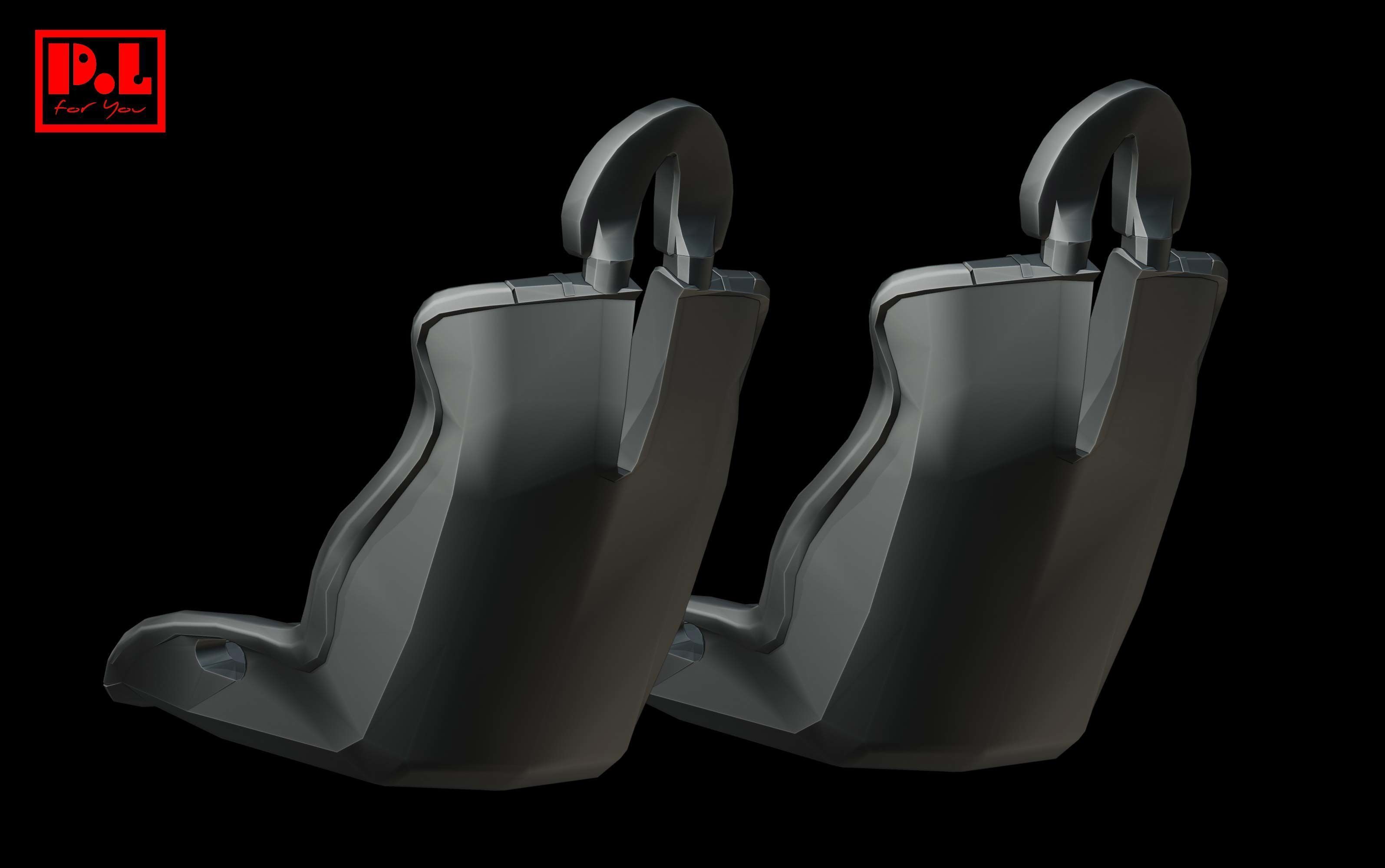 Pagani Zonda seats 3D print model_2