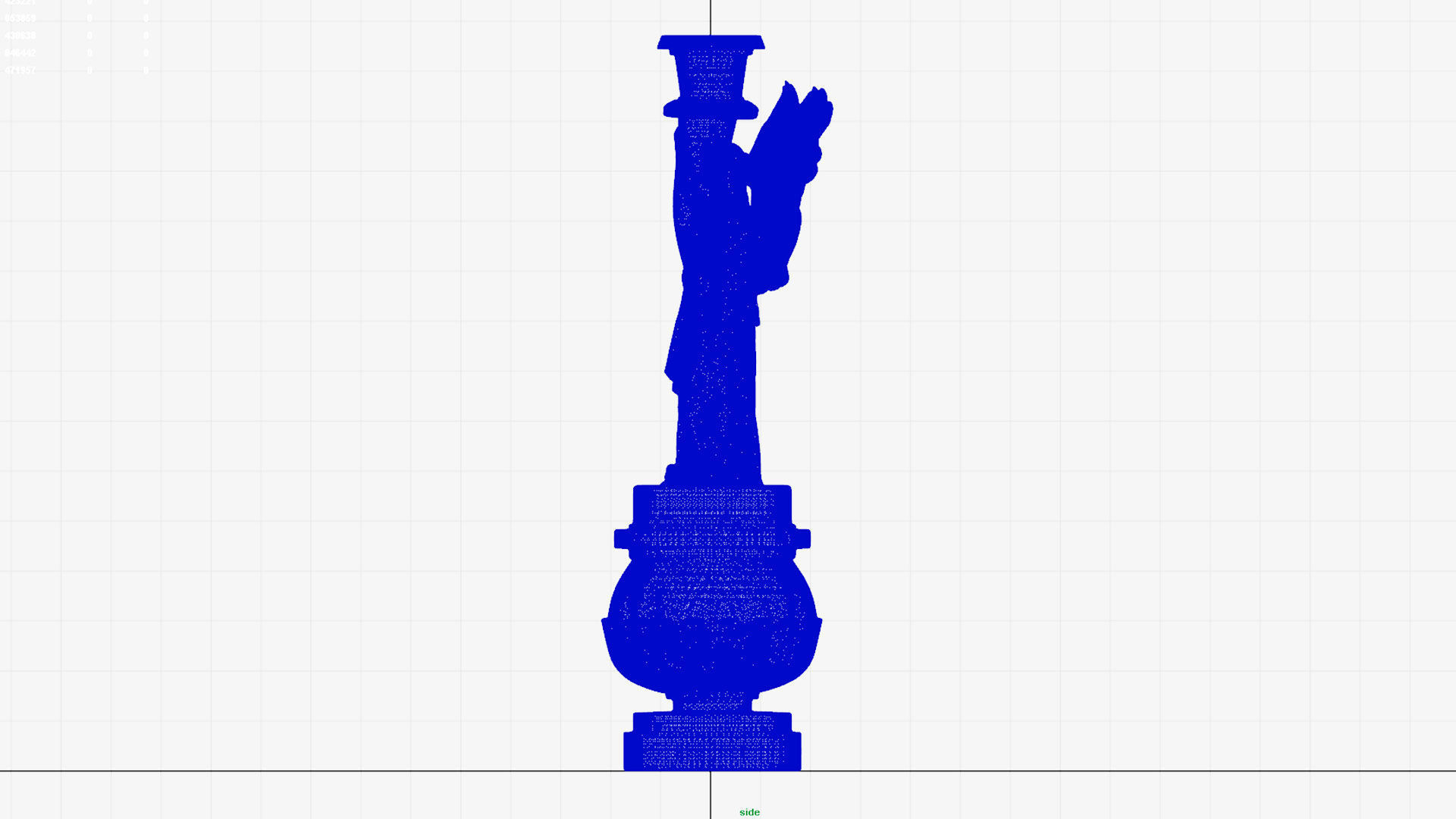 candle holder statue  3D model_7