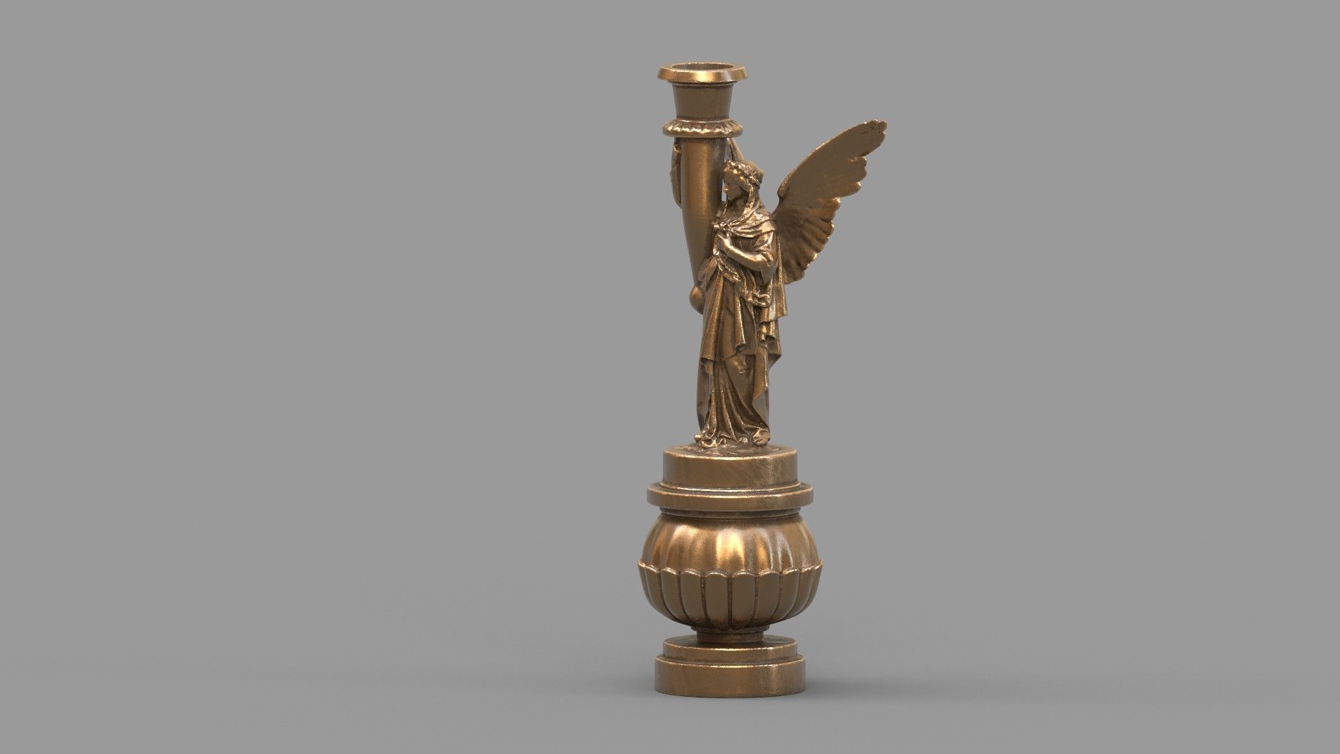 candle holder statue  3D model_9