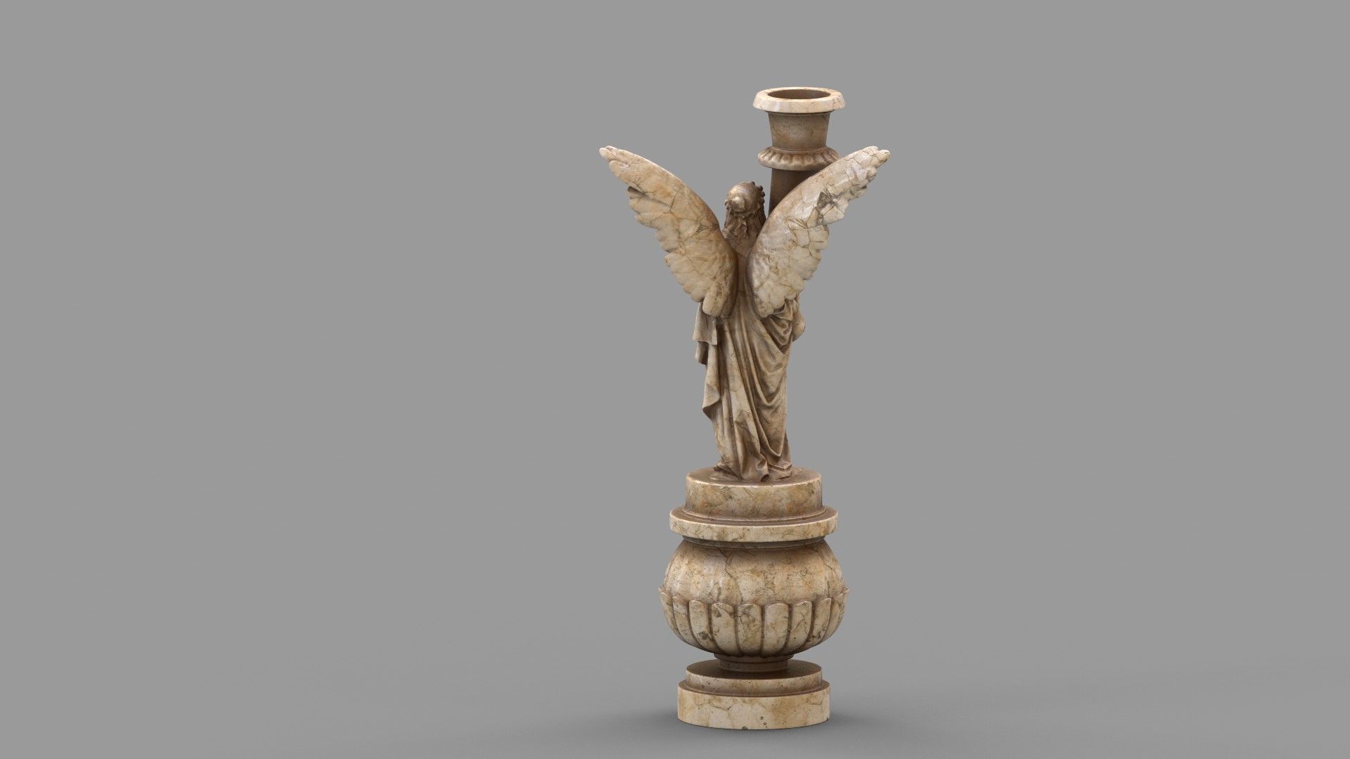 candle holder statue  3D model_15