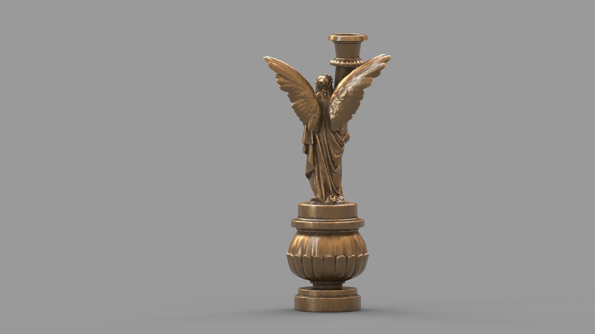 candle holder statue  3D model_10