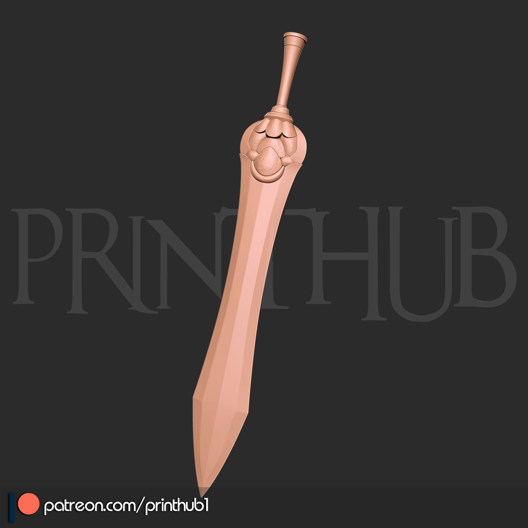 Onimusha 2 Gladius Sword Cosplay STL File for 3D Printing 3D print model_1