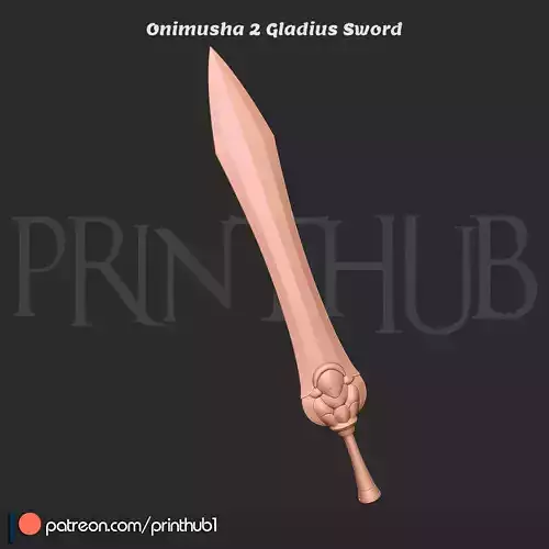 Onimusha 2  Gladius Sword Cosplay STL File for 3D Printing