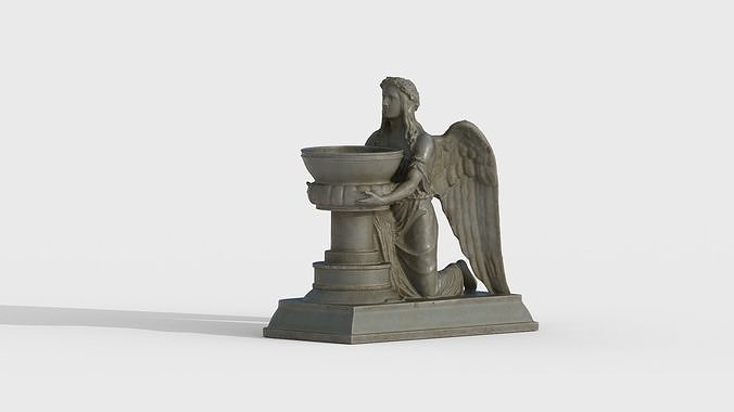 candle holder statue 2 3D model