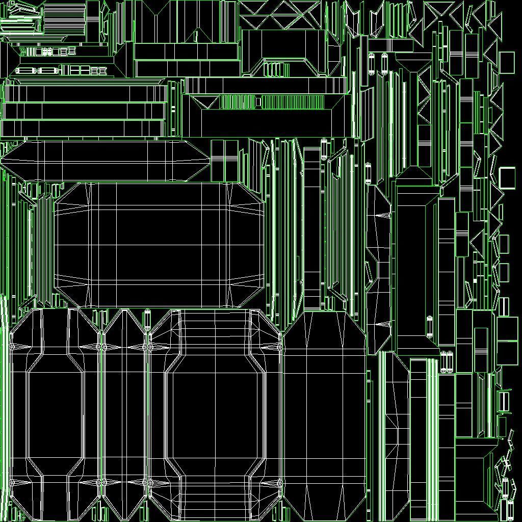Sci Fi Modular Stairs Low-poly 3D model_22