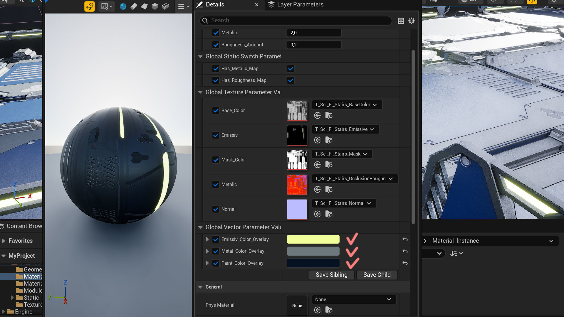 Sci Fi Modular Stairs Low-poly 3D model_7