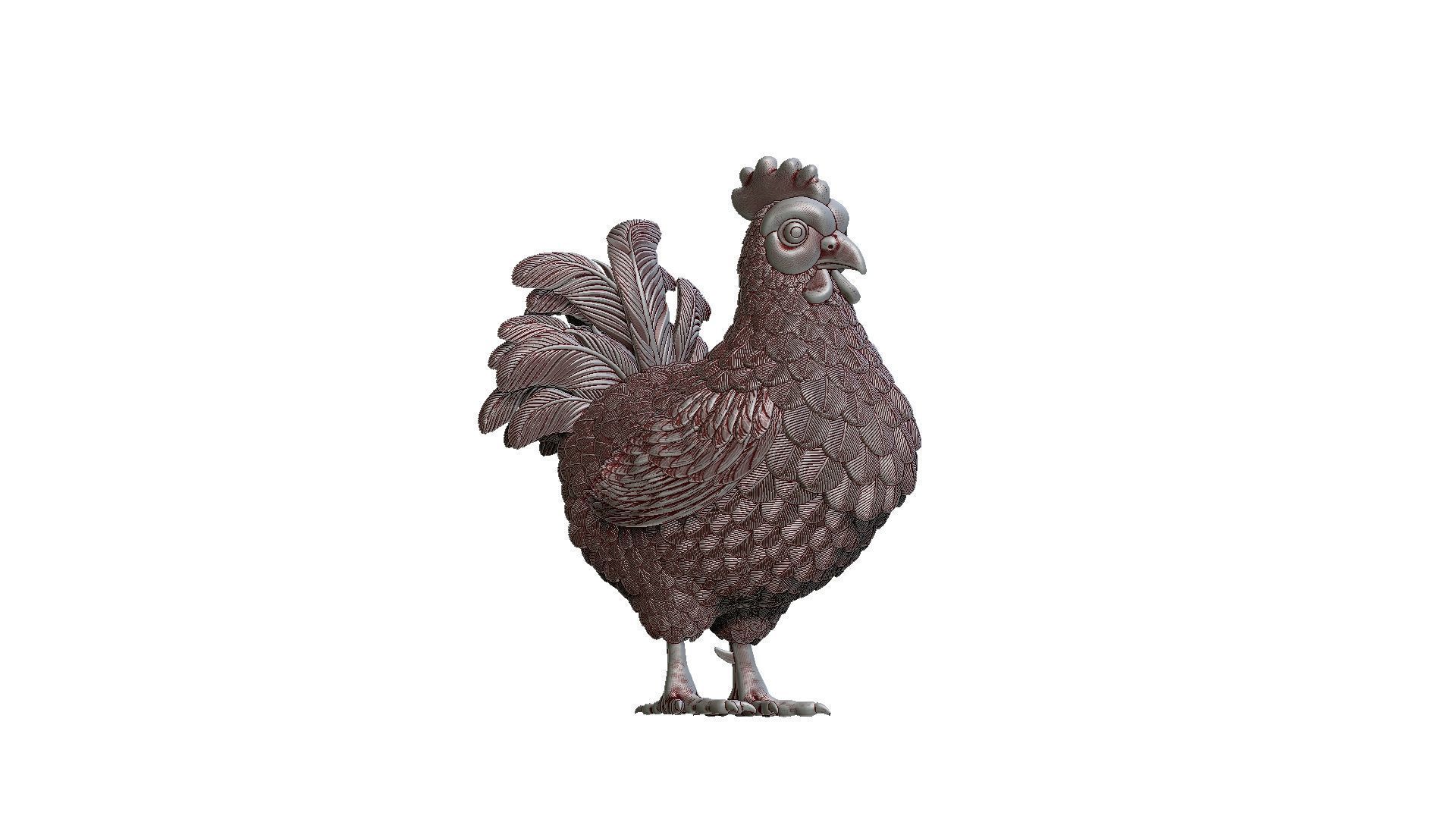 Hen Bird 3D print model_51