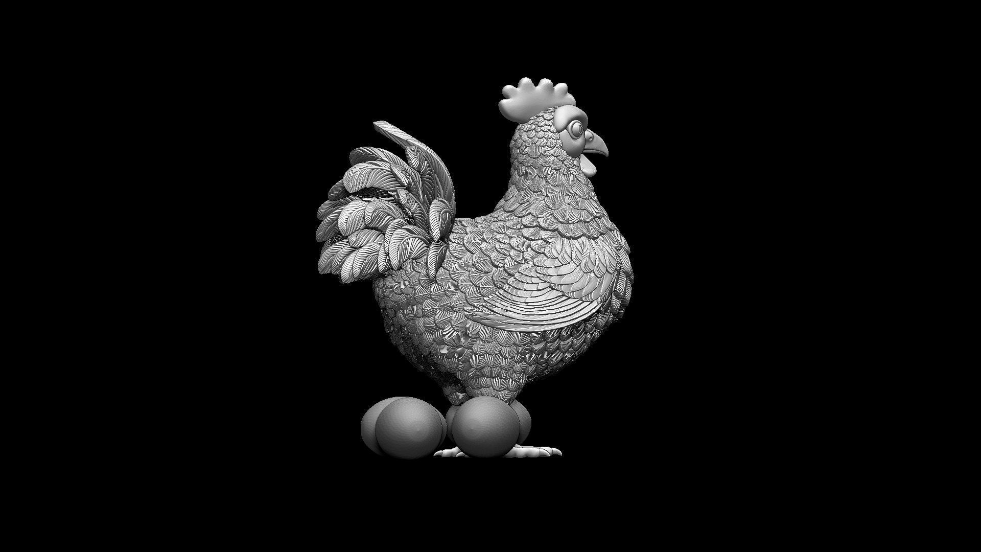 Hen Bird 3D print model_48