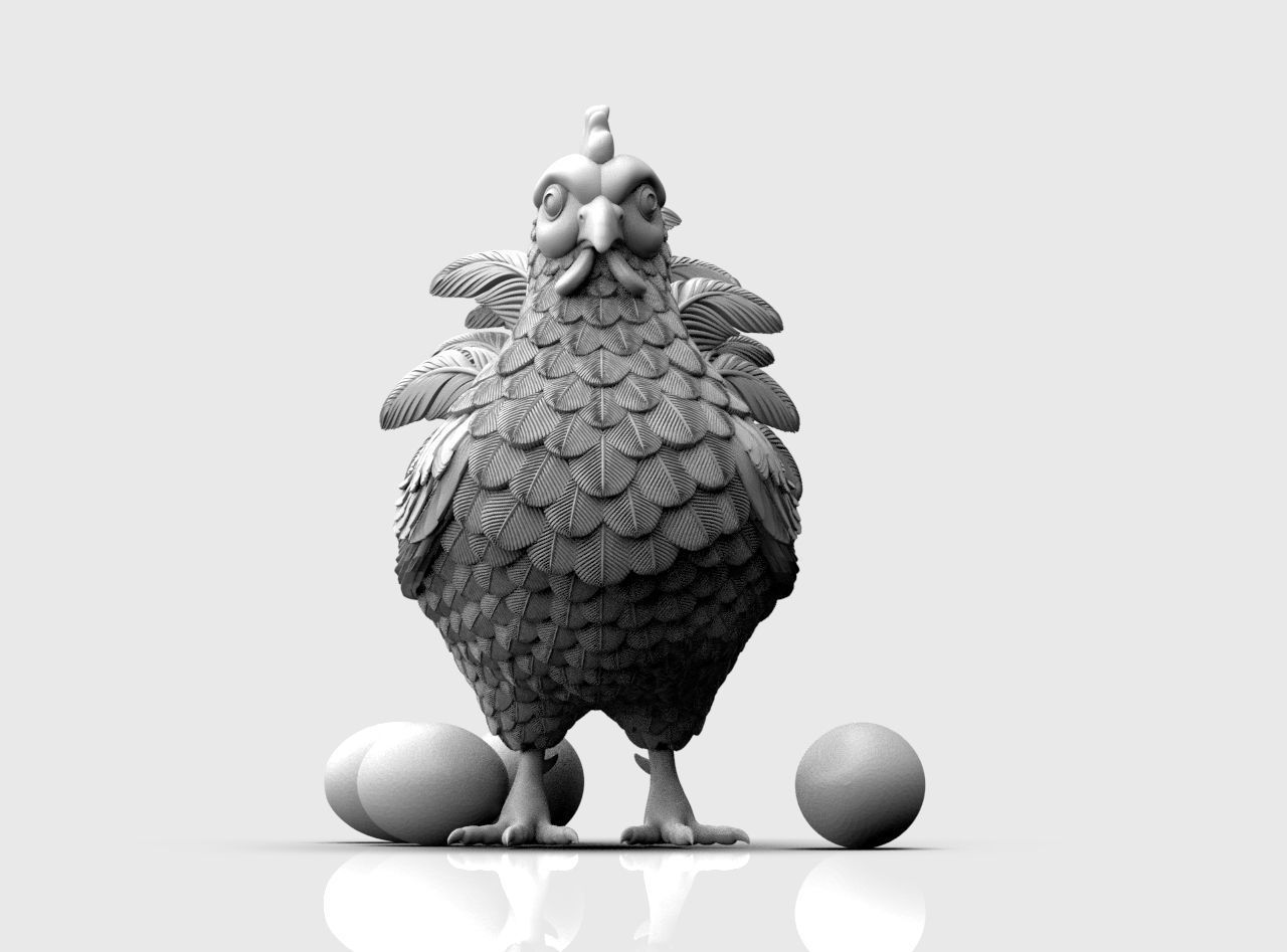 Hen Bird 3D print model_27