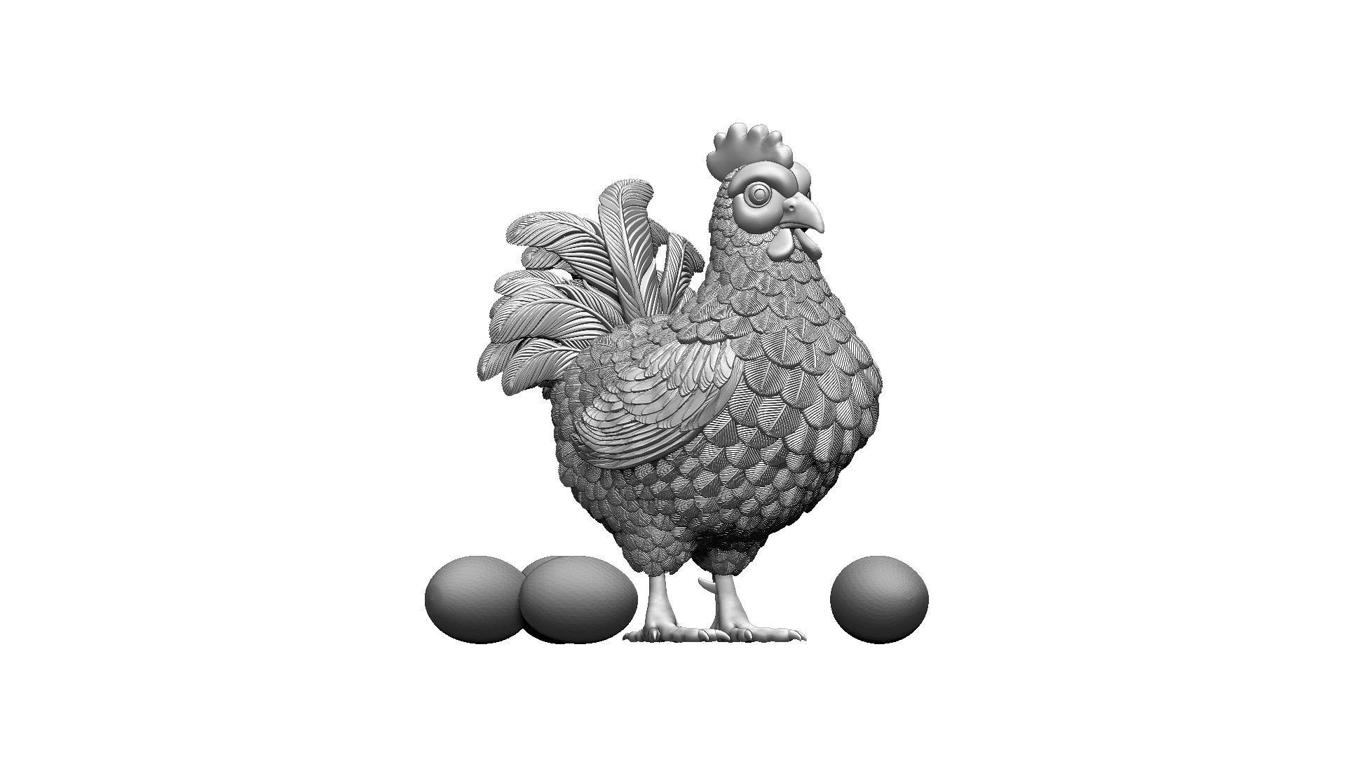 Hen Bird 3D print model_47