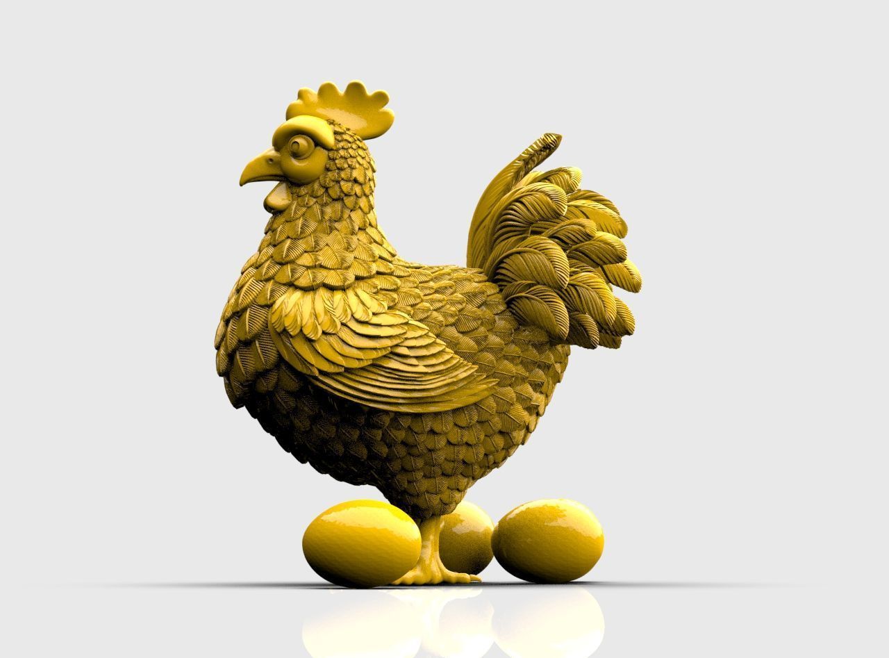 Hen Bird 3D print model_23