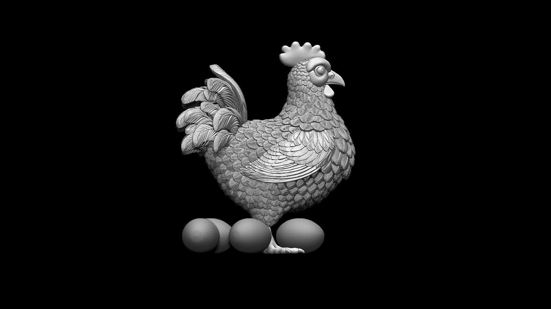 Hen Bird 3D print model_52