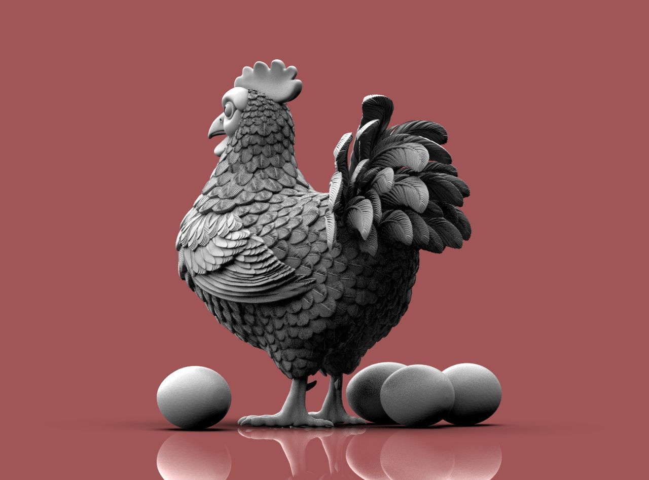 Hen Bird 3D print model_34
