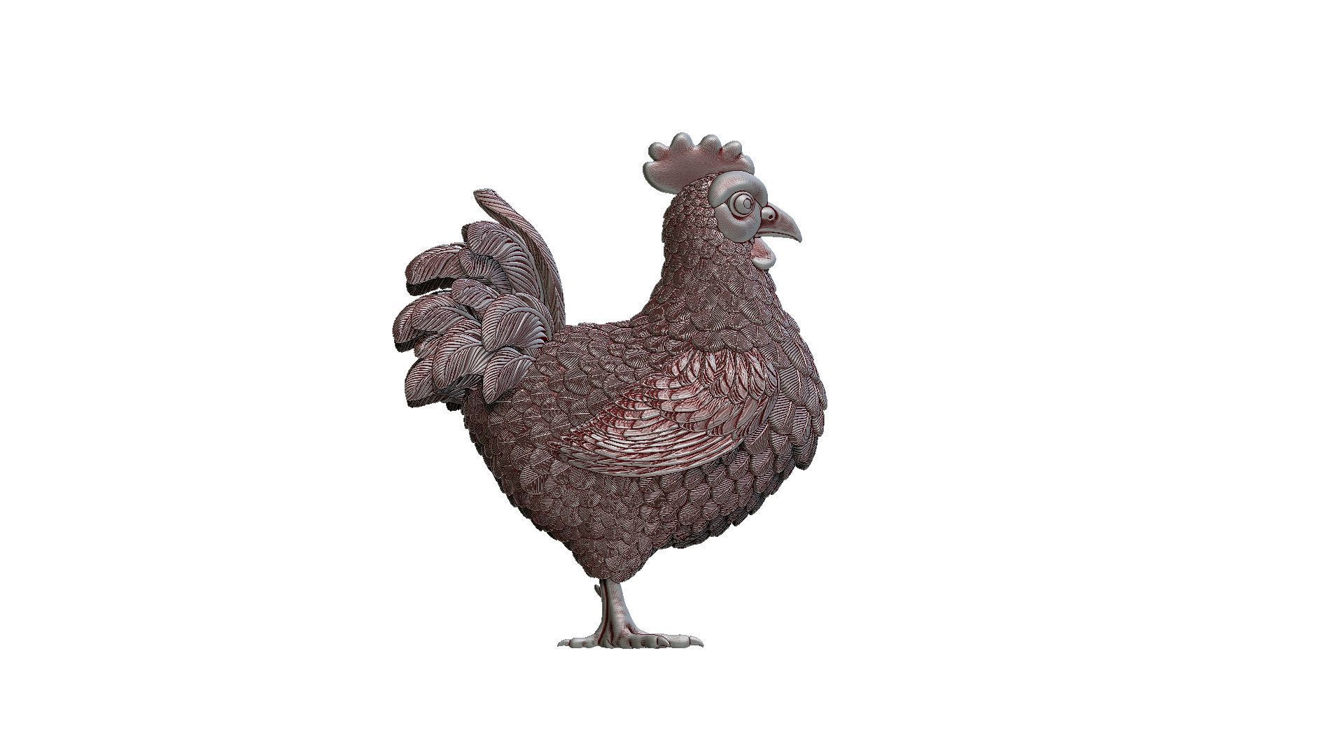 Hen Bird 3D print model_45