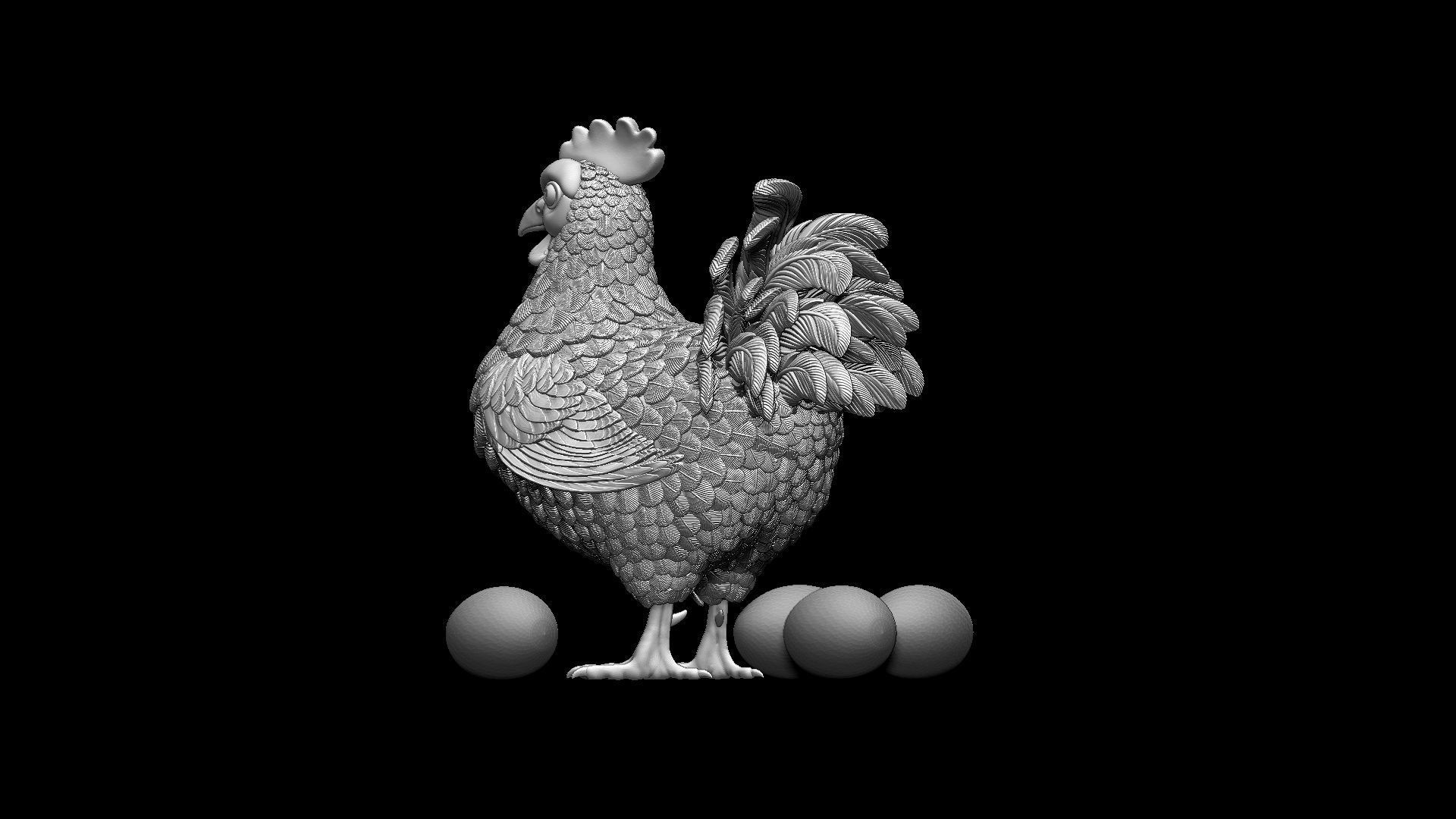 Hen Bird 3D print model_43