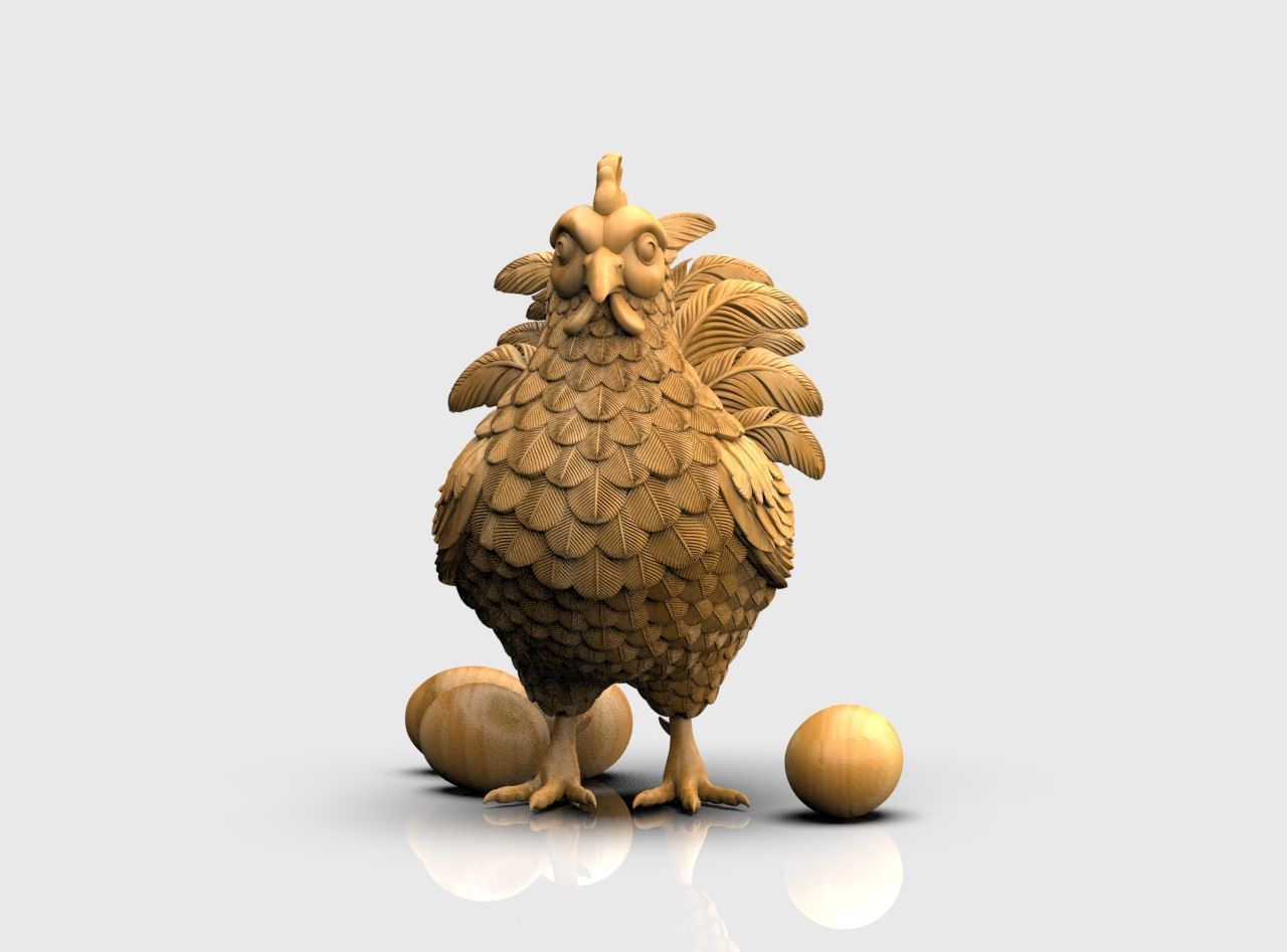 Hen Bird 3D print model_16