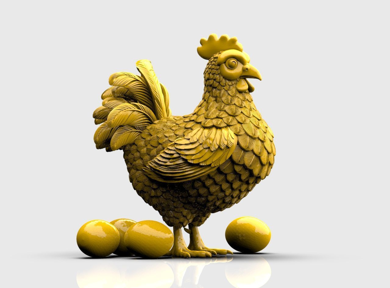 Hen Bird 3D print model_20