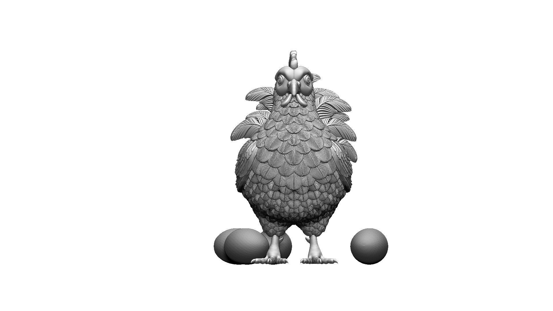 Hen Bird 3D print model_40