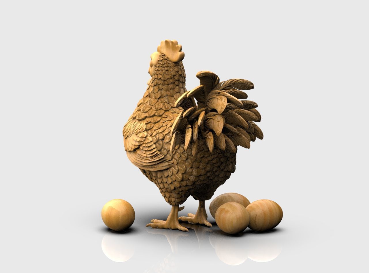 Hen Bird 3D print model_18