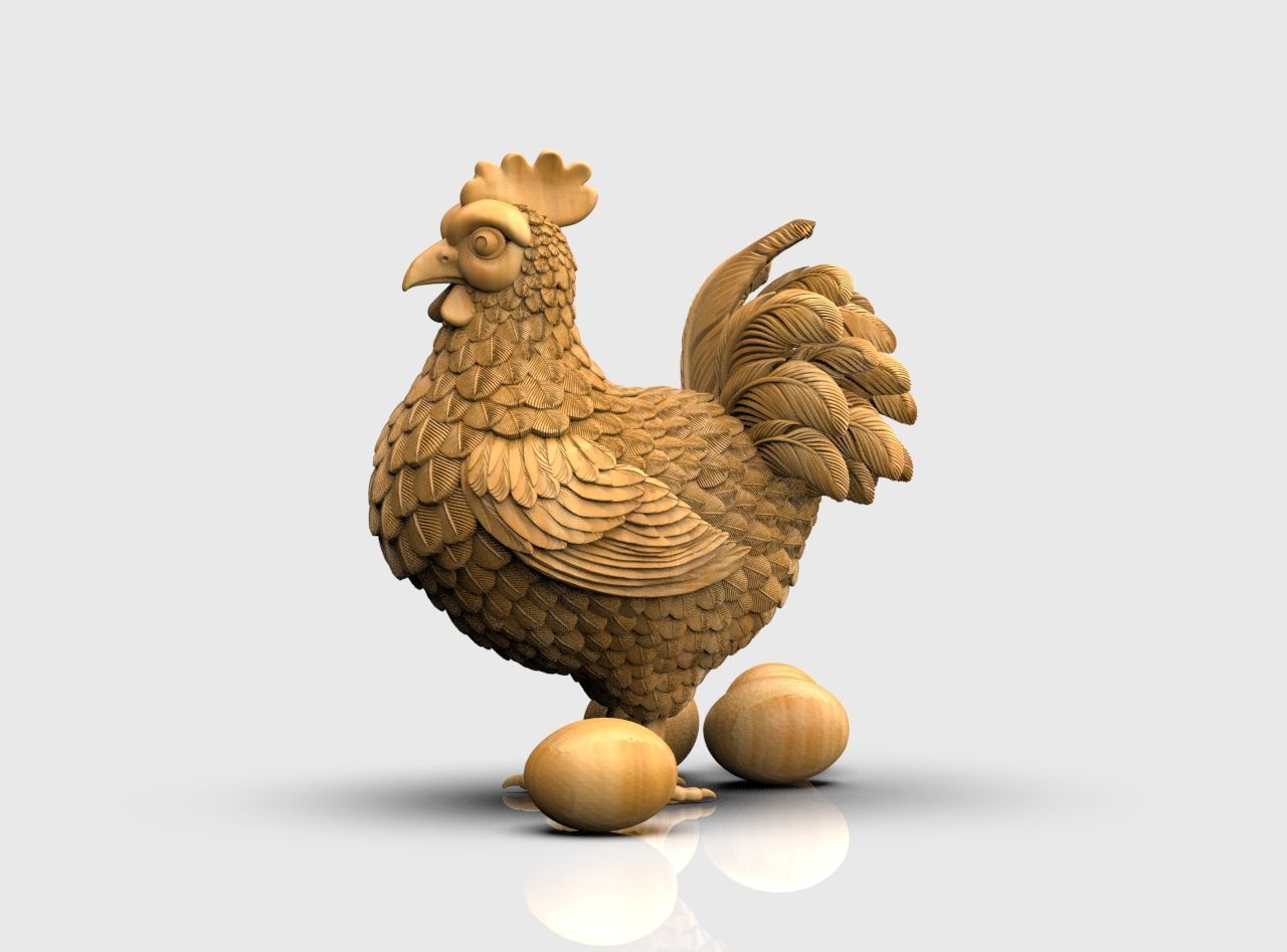 Hen Bird 3D print model_17