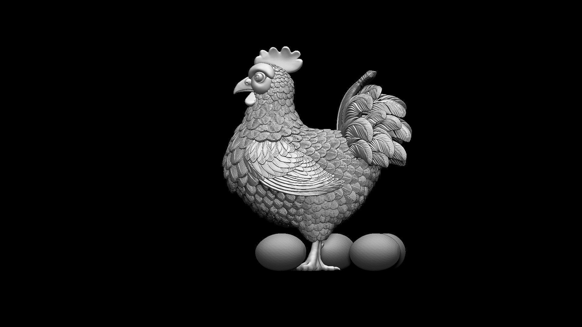 Hen Bird 3D print model_42