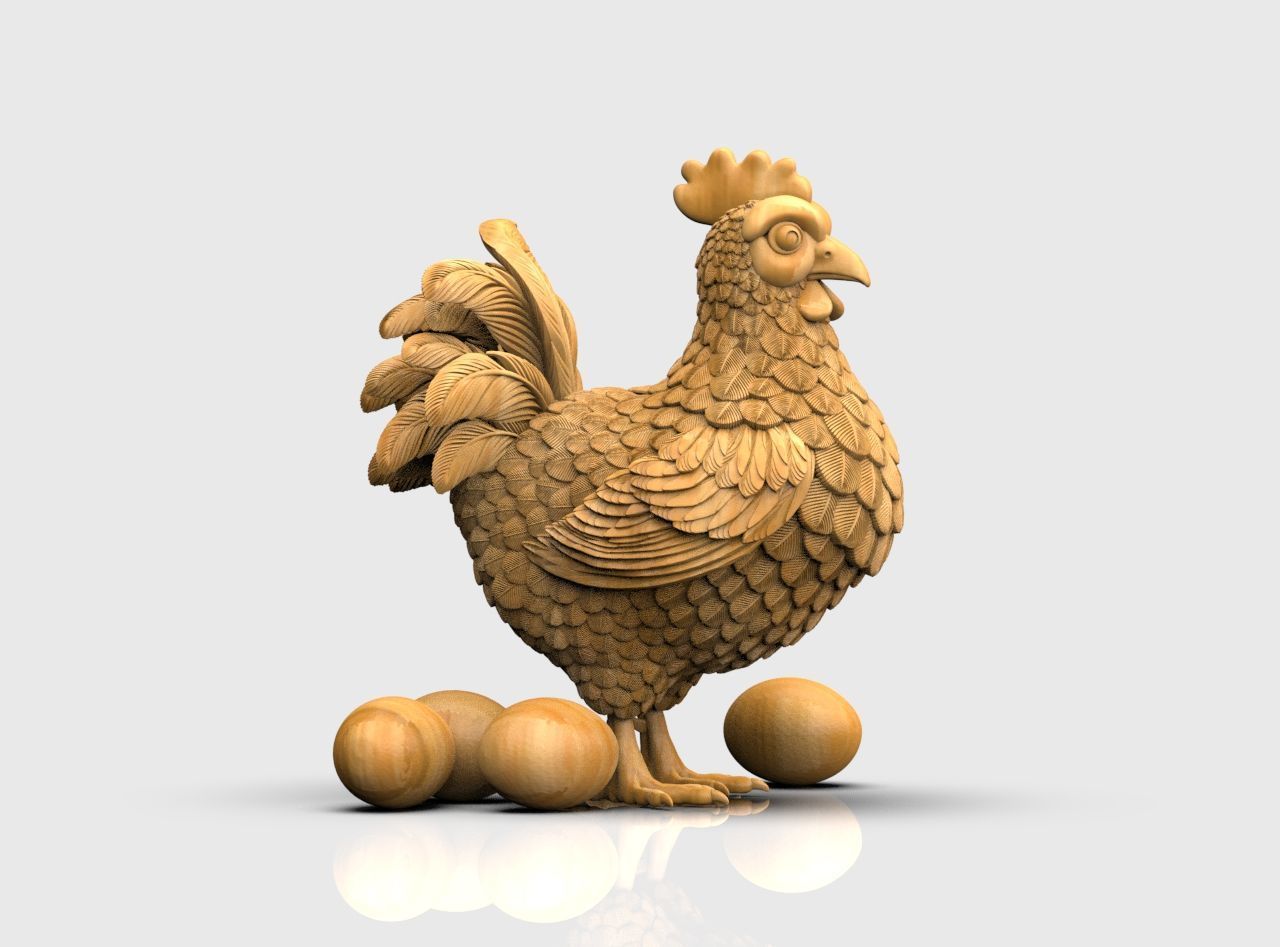 Hen Bird 3D print model_14