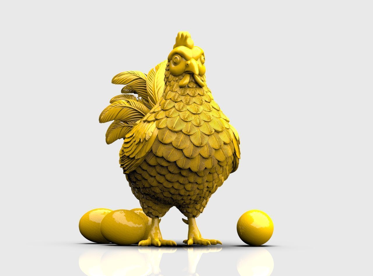 Hen Bird 3D print model_21