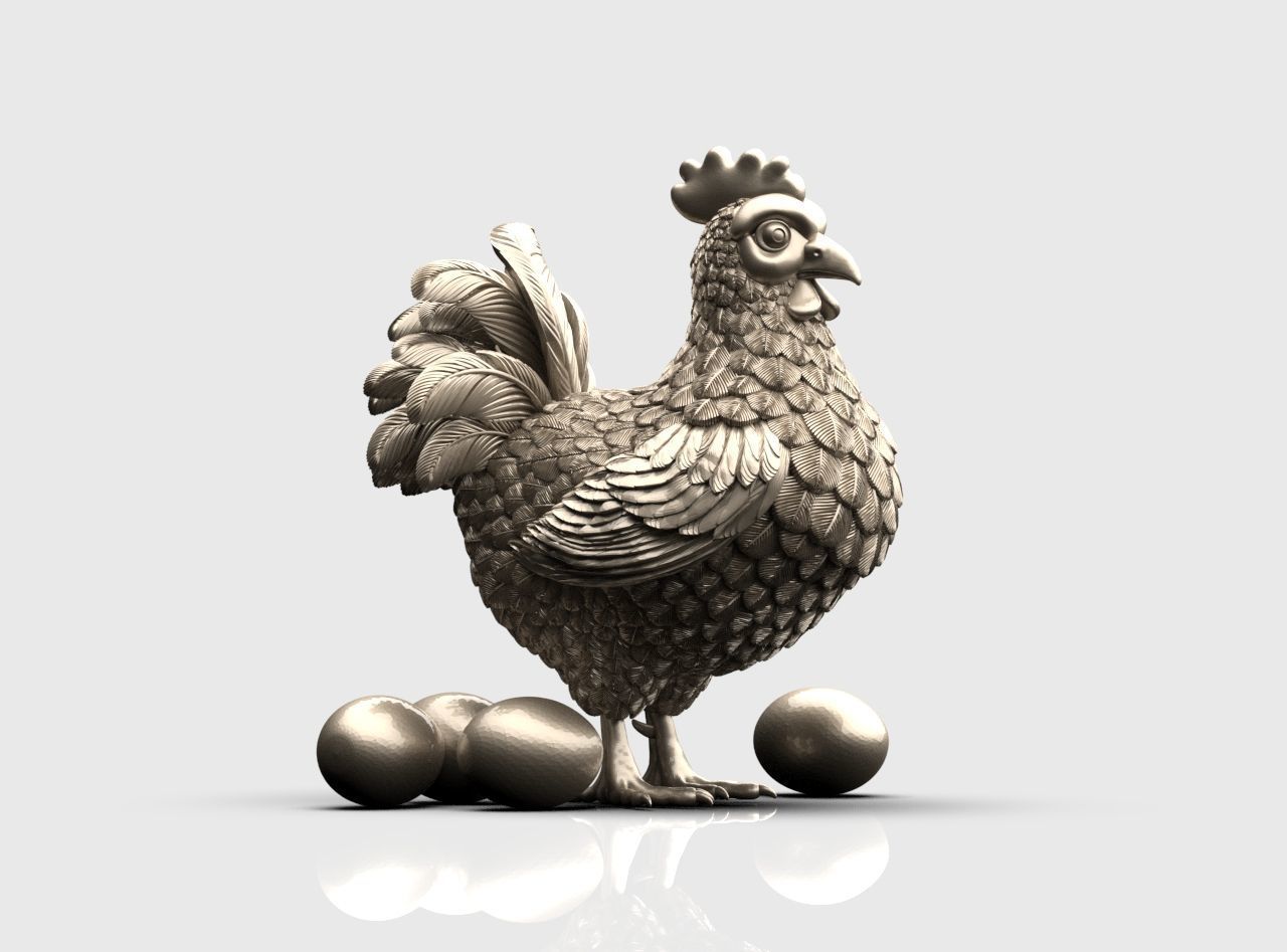 Hen Bird 3D print model_19