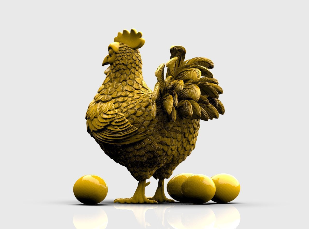 Hen Bird 3D print model_24