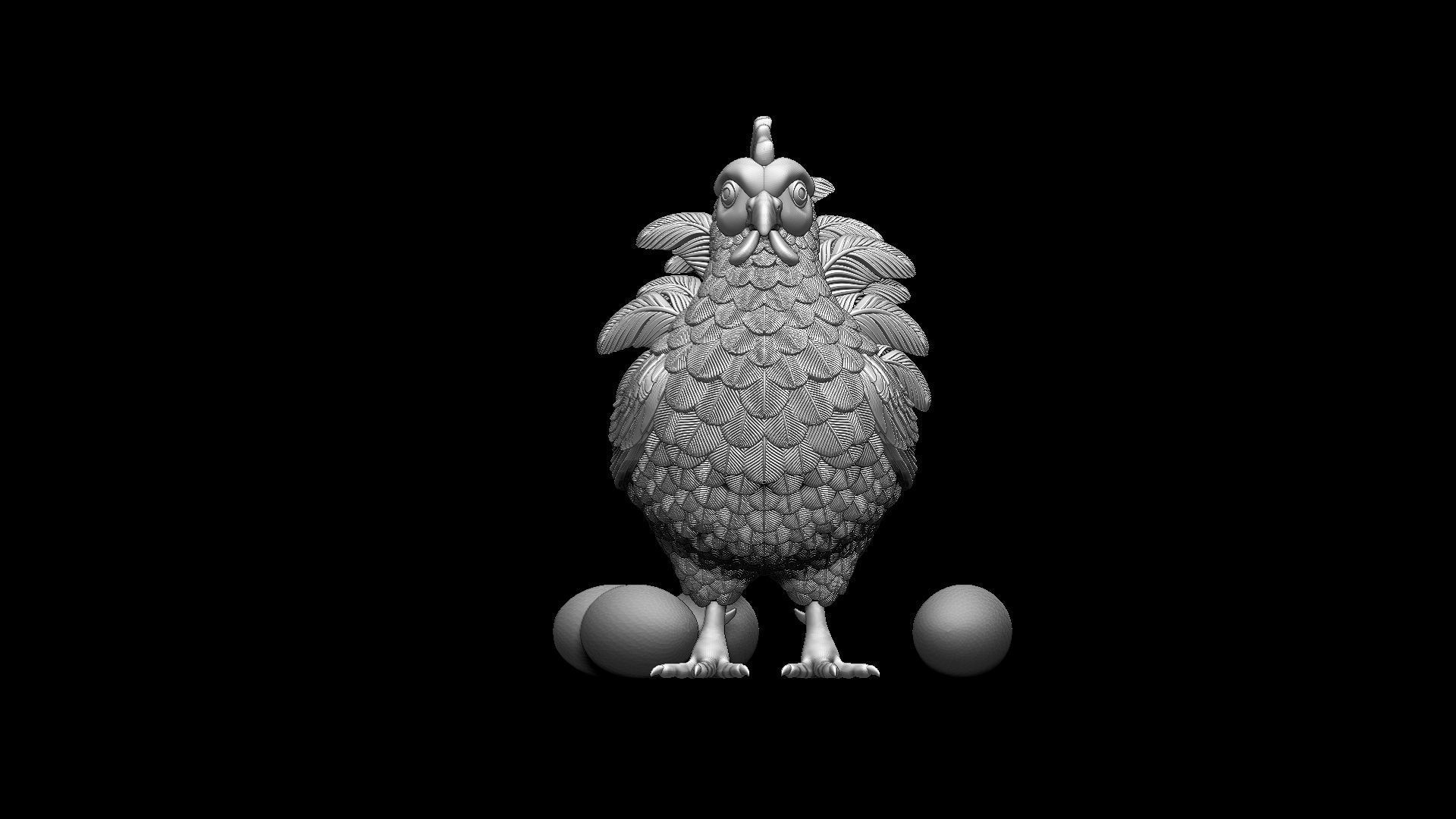 Hen Bird 3D print model_50