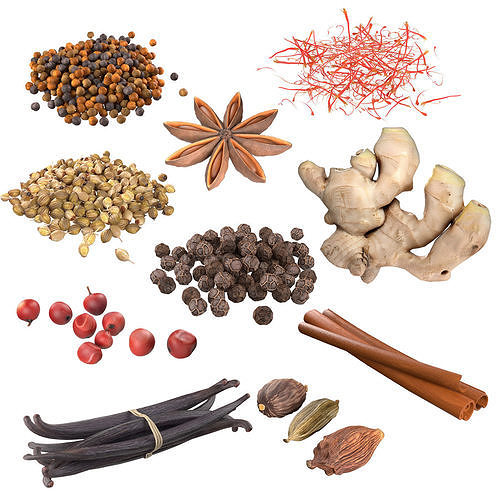 Spice Collection v2  Low-poly 3D model