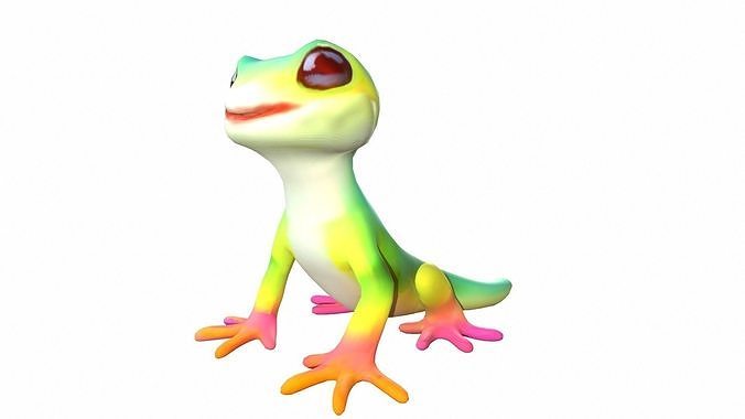 Gecko Character Low-poly 3D model