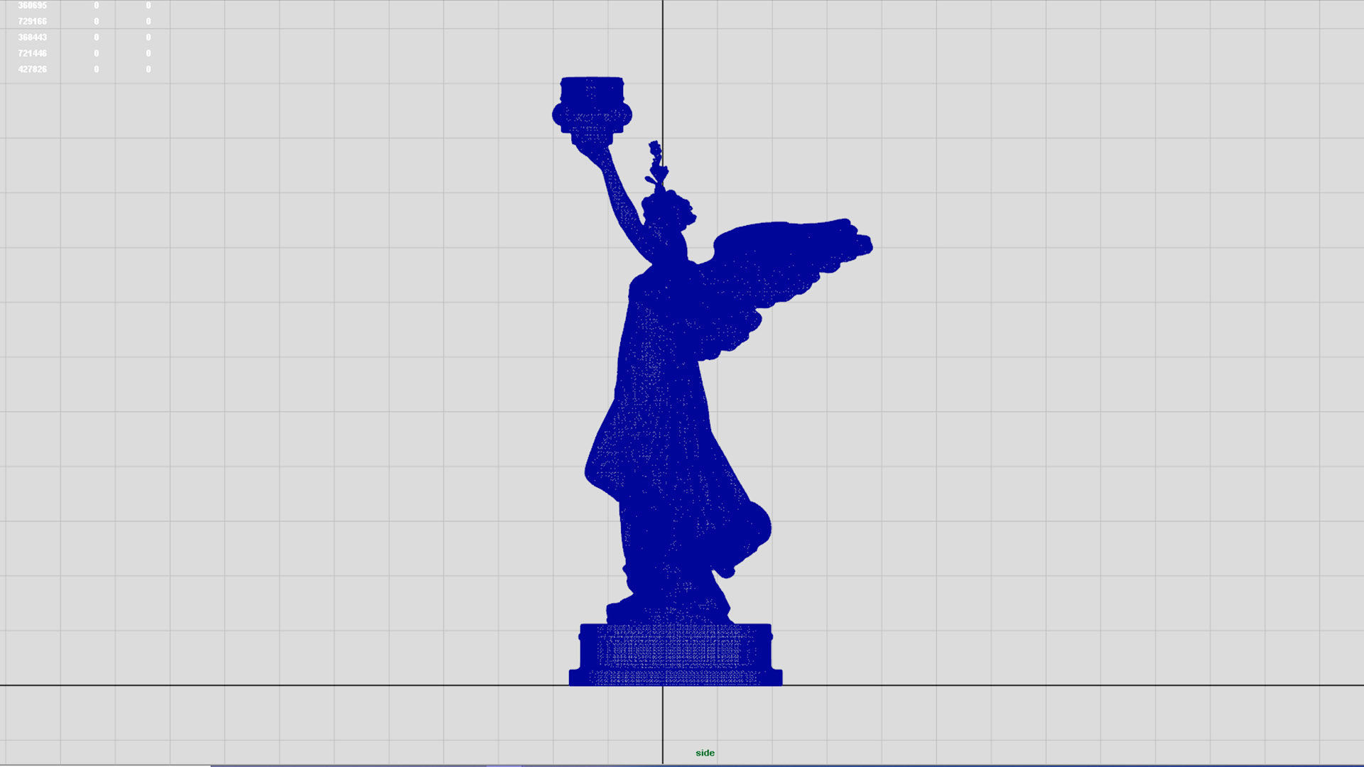 candle holder statue  3D model_8