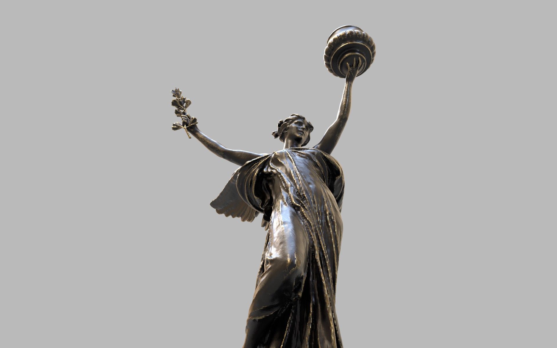 candle holder statue  3D model_6